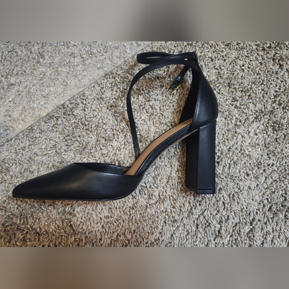 Aldo Black Women's Ankle Strap Heels - Picture 5 of 7